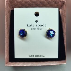 Kate Spade New York Cubic Zirconia  Round Earrings Blue